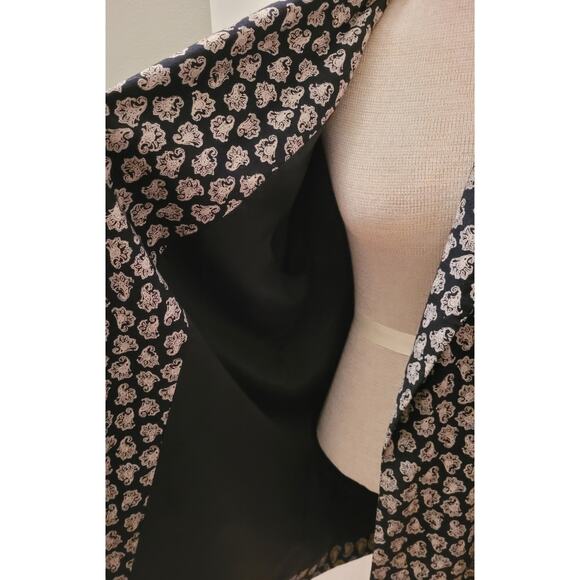 Vintage JH Collectibles Linen Rayon Blend Paisley One Button Blazer Sz 16 - Picture 5 of 8